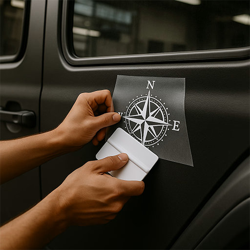 Applying Compass Decal
