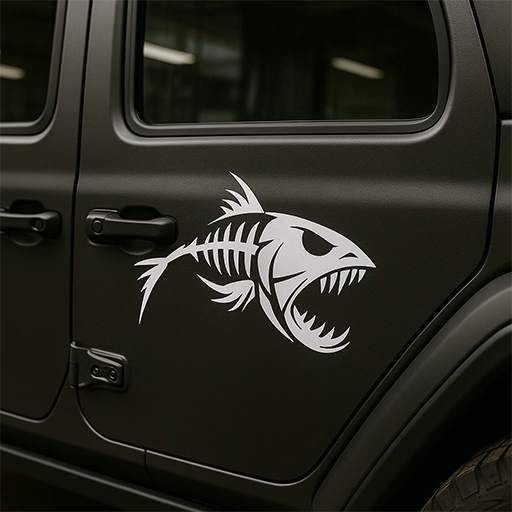 Fish Skeleton Decal